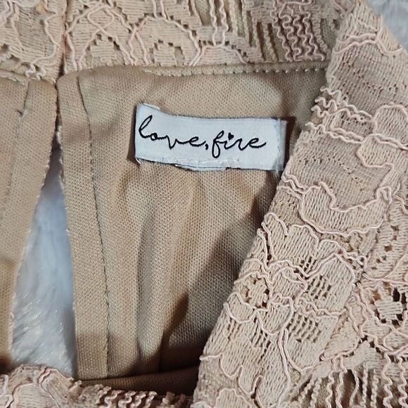 Love Fire Pink Blush Lace Tank Size M/L - Picture 2 of 8